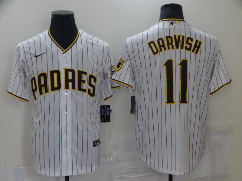 Men San Diego Padres #11 Darvish White stripe Game 2021 Nike MLB Jersey->houston astros->MLB Jersey